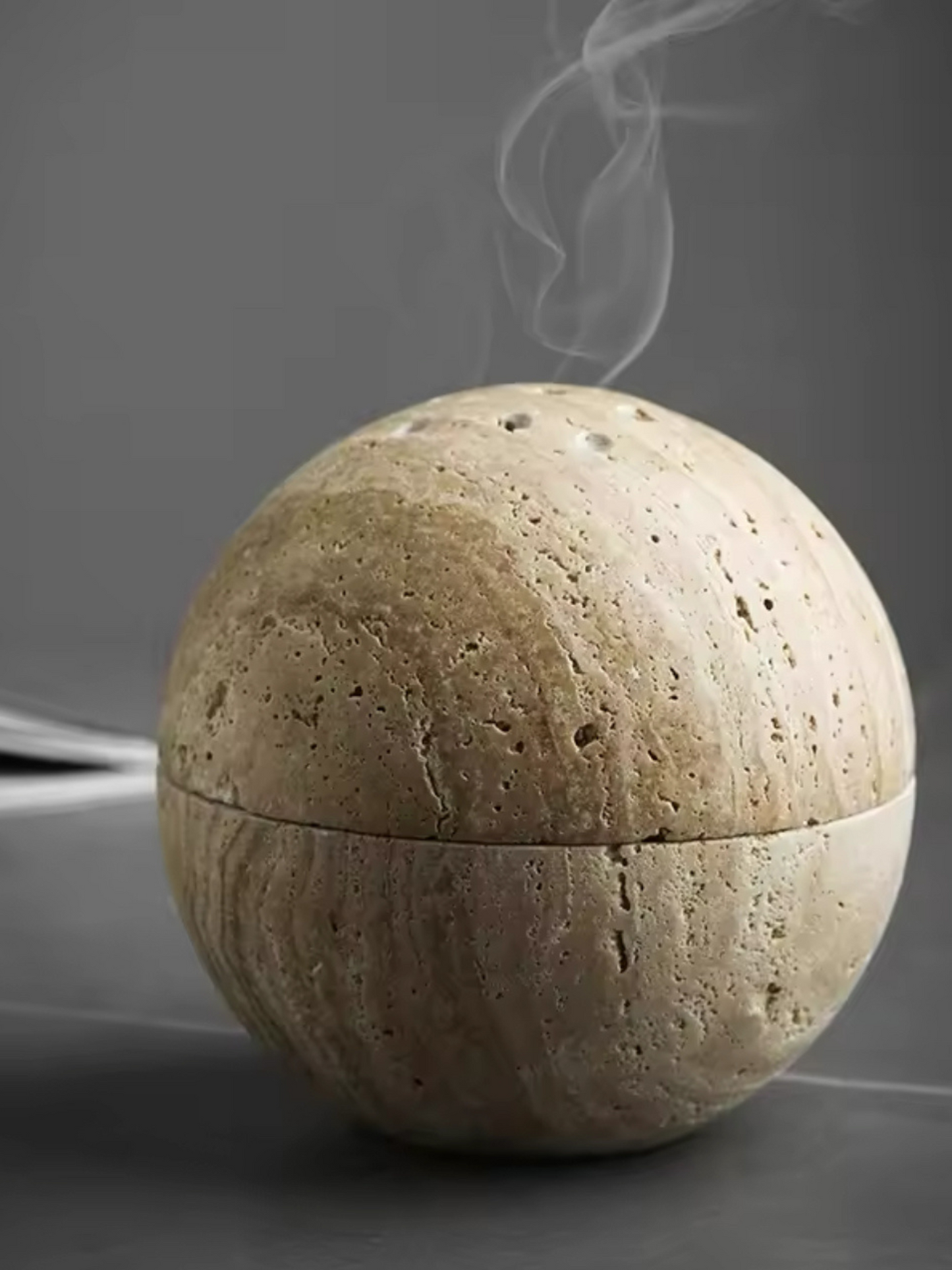 Brûleur d’Encens Travertin XL – Élégance et Tradition