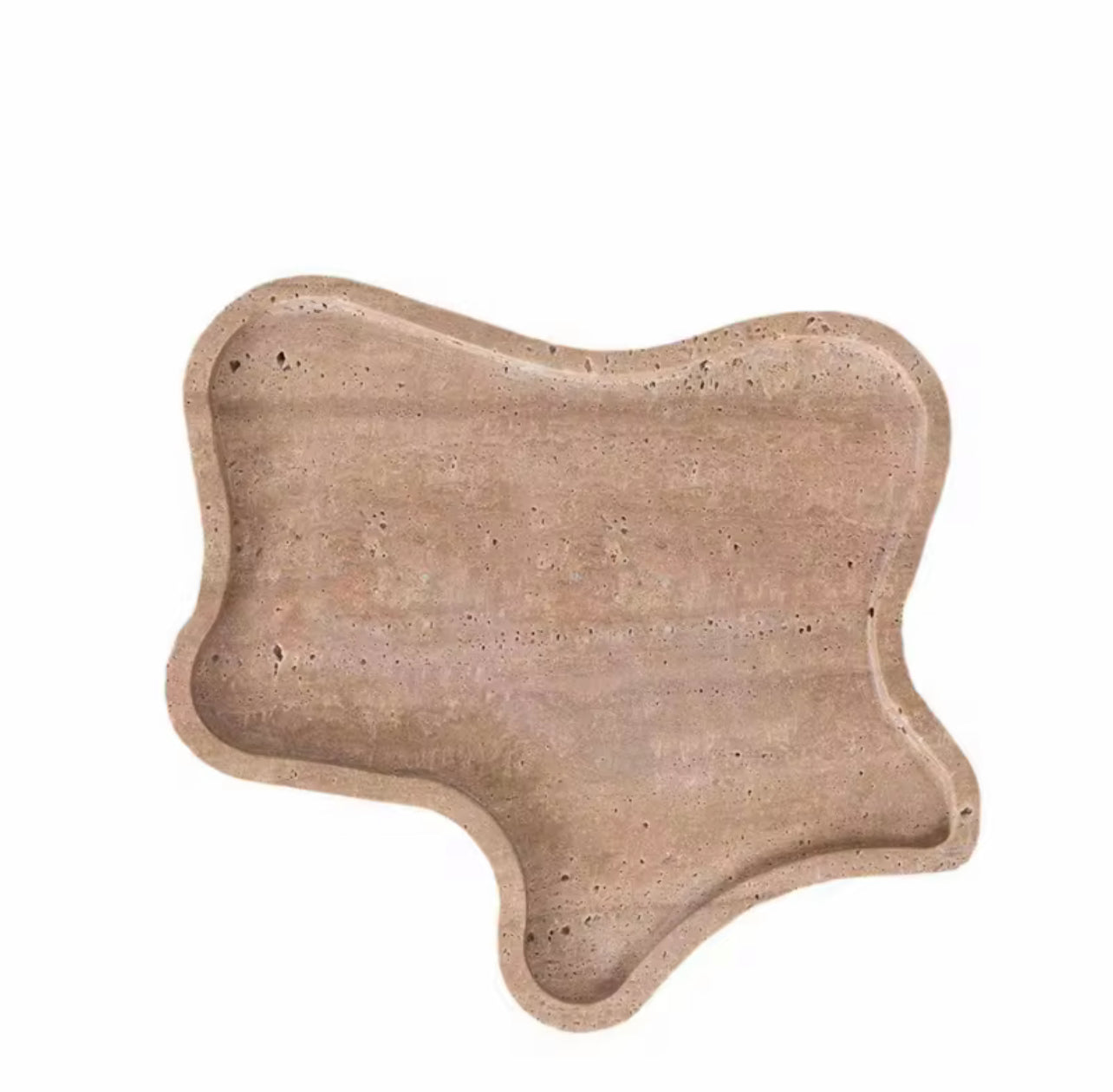 Plateau en travertin au design épuré